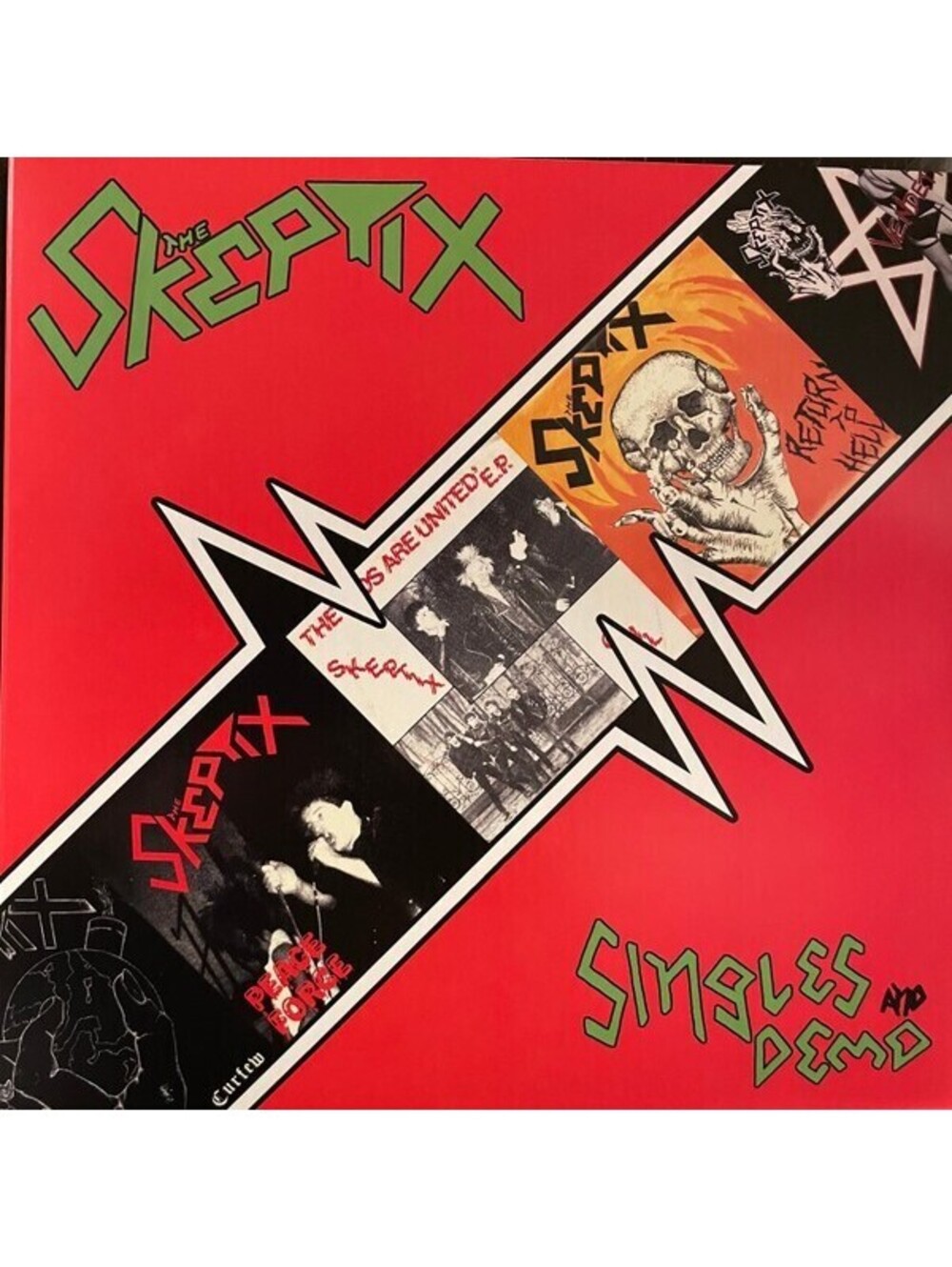 SKEPTIX - SINGLES AND DEMO LP VINYL RECORD punk discharge gbh exploited chaos uk